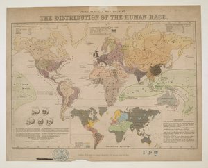 Carte ethnographique, montrant la distribution de la race humaine