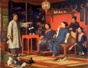 Dames chinoises regardant des curiosités européennes, 1868 - John Evan Hodgson