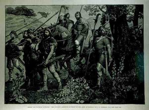 Conception pour la tapisserie de Windsor : Les hommes du Kent marchant devant l