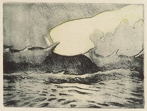 Paysage marin - mer très agitée, 20e siècle - John Everett