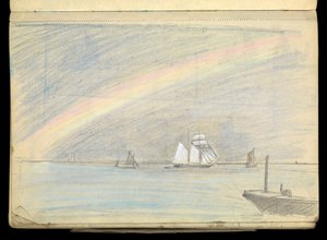 Paysage marin, carnet de croquis