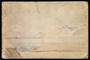 Paysage marin, carnet de croquis - John Everett