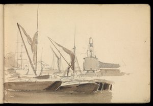 Paysage marin, carnet de croquis