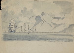 Vue de la baie de la Table avec des navires - John Everett