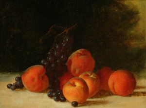 Nature morte avec raisins et pêches, vers 1845