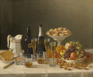 Vin, fromage et fruits, 1857