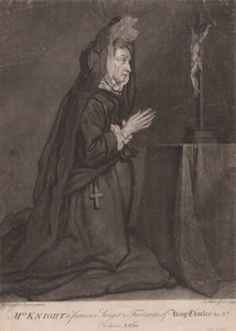Mme Knight, célèbre chanteuse et favorite du roi Charles II - John Faber the younger