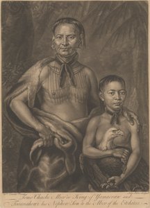 Tomo Chachi Mico, roi de Yamacraw, et Tooanahowi, son neveu - John Faber the younger