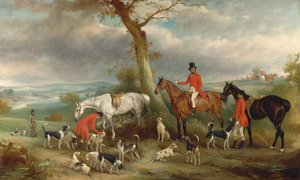 Thomas Wilkinson, M.F.H., avec les foxhounds de Hurworth