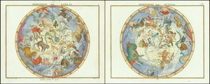 1776 - John Flamsteed - Hémisphère austral et hémisphère boréal - John Flamsteed