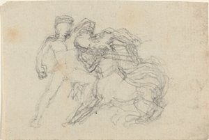 Bataille entre un homme et un centaure
