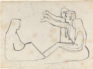 Quatre figures assises