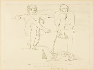 Othus et Ephialte capturent Arès - John Flaxman