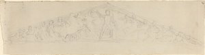Étude pour la reconstruction du fronton ouest du Parthénon - John Flaxman