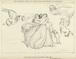Les Harpies allant saisir les filles de Pandarus - John Flaxman