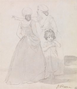 Deux femmes et un enfant - John Flaxman
