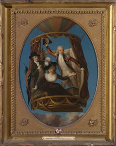 Le capitaine Vincenzo Lunardi avec son assistant George Biggin et Mme Letitia Anne Sage, dans un ballon - John Francis Rigaud