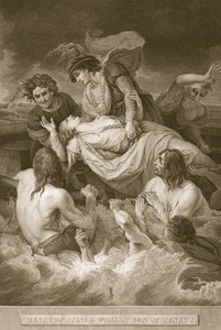 Mort du Prince William, fils de Henri I, gravé par J. Stow, illustration de 