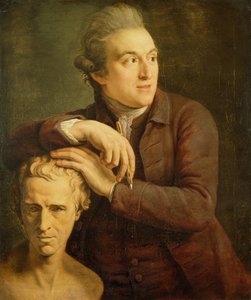 Joseph Nollekens (1737-1823) avec son buste de Laurence Sterne (1713-68) 1772