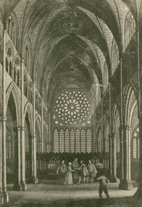 Léonard empêchant le mariage du comte de Rochester avec Amabel dans le chœur de Saint-Paul - John Franklin