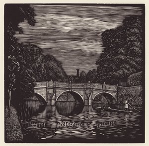 Cambridge : Clare Bridge (gravure sur bois) - John Frederick Greenwood