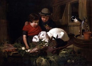 Amateurs de lapins - John Frederick Herring Senior