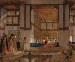 Une dame recevant des visiteurs (La Réception)