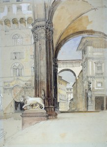 Florence : Le Palazzo Vecchio et les Uffizi - John Frederick Lewis