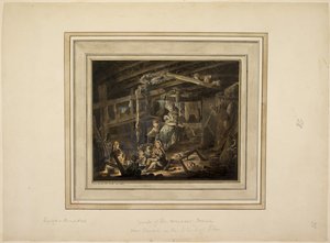 Intérieur de la maison du tisserand près de Bomore sur l