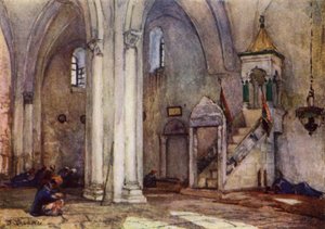 Intérieur de la mosquée à Samarie