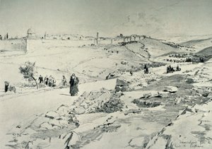 Jérusalem, avec la route de Béthanie, 1902 - John Fulleylove