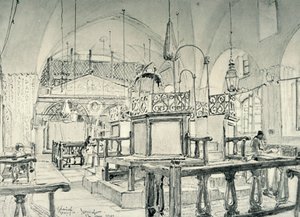 Synagogue espagnole à Jérusalem - Intérieur, 1902 - John Fulleylove