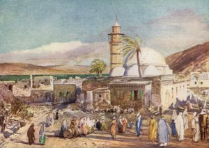 La mosquée de Tibériade et le lac de Galilée