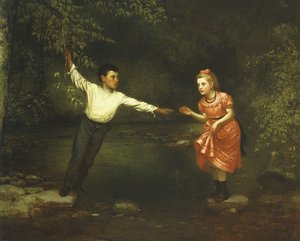 Pierres de gué sur le ruisseau