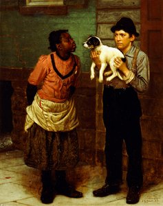 Le nouveau chiot - John George Brown