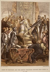 Simon de Montfort et les barons demandant des réformes à Henri III, 1258, gravé par Thomas Bolton
