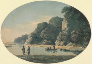 Rivière avec des pêcheurs
