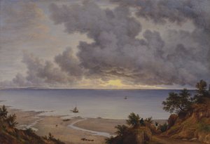 Baie de Sandown, depuis près de Shanklin Chine, île de Wight
