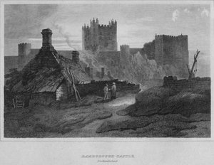 Château de Bamborough, Northumberland, 1814