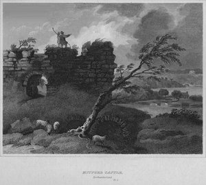 Château de Mitford, Northumberland, 1814