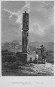 Pilier monumental, près de Wooler, Northumberland, 1814