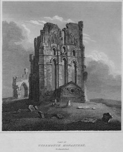 Partie du monastère de Tynemouth. Northumberland, 1814