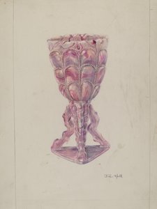 Vase marbré