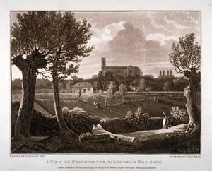 Vue de Westminster depuis Millbank, Londres, 1807