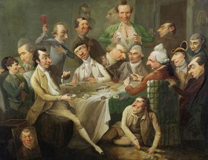 Un groupe de caricatures, vers 1776