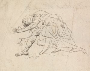 Un homme à genoux