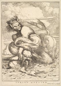 Monstre enragé de Quinze eaux-fortes dédiées à Sir Joshua Reynolds, 8 décembre 1778 - John Hamilton Mortimer