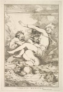 Monstre jaloux de Quinze eaux-fortes dédiées à Sir Joshua Reynolds, 8 décembre 1778 - John Hamilton Mortimer