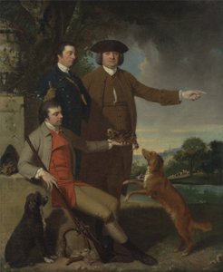 Autoportrait avec père et frère, vers 1760-62 - John Hamilton Mortimer