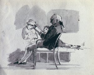 Un père lisant à ses enfants